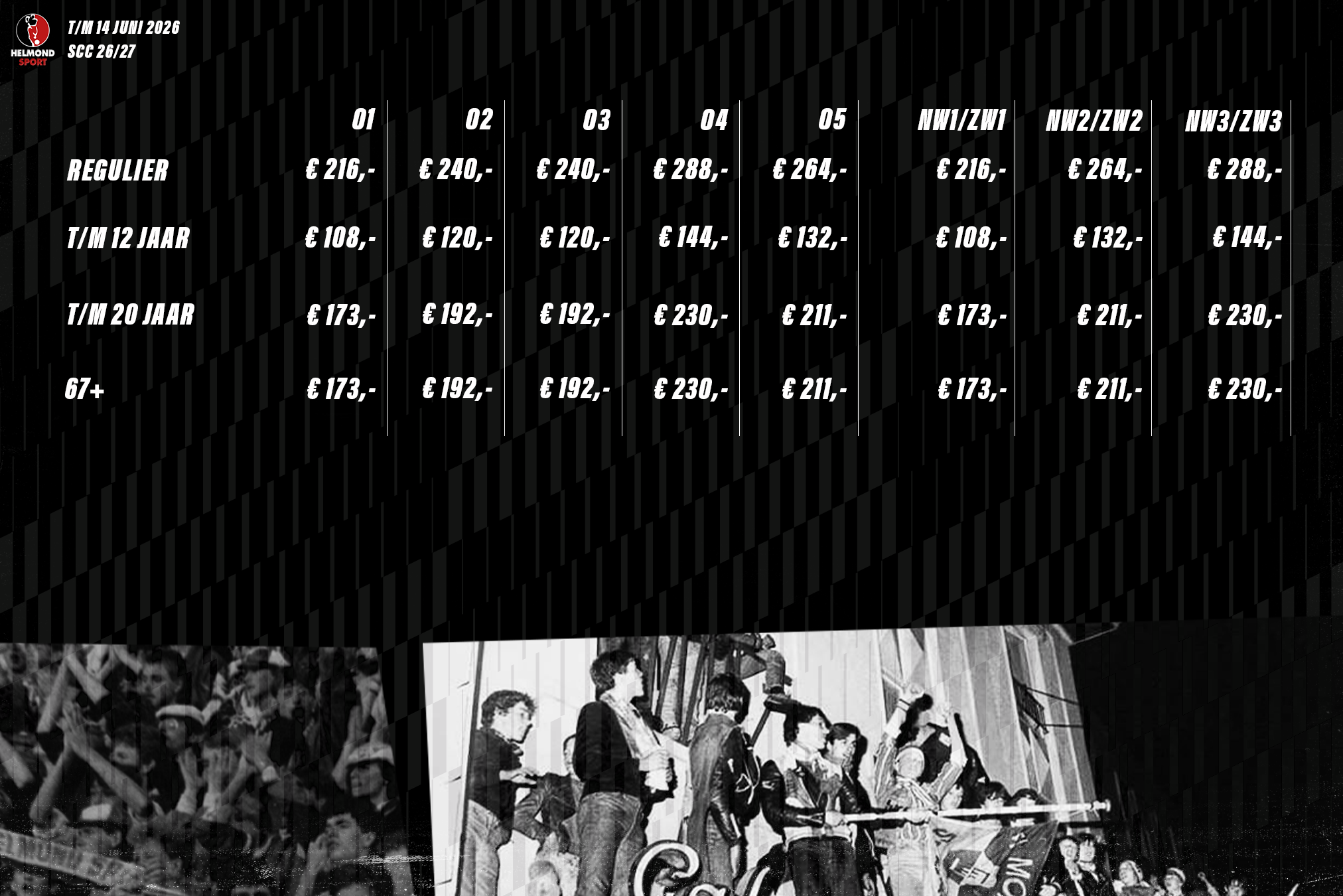 Helmond Sport Seizoenkaartprijzen t/m 14 juni 2026 seizoen 2026/2027